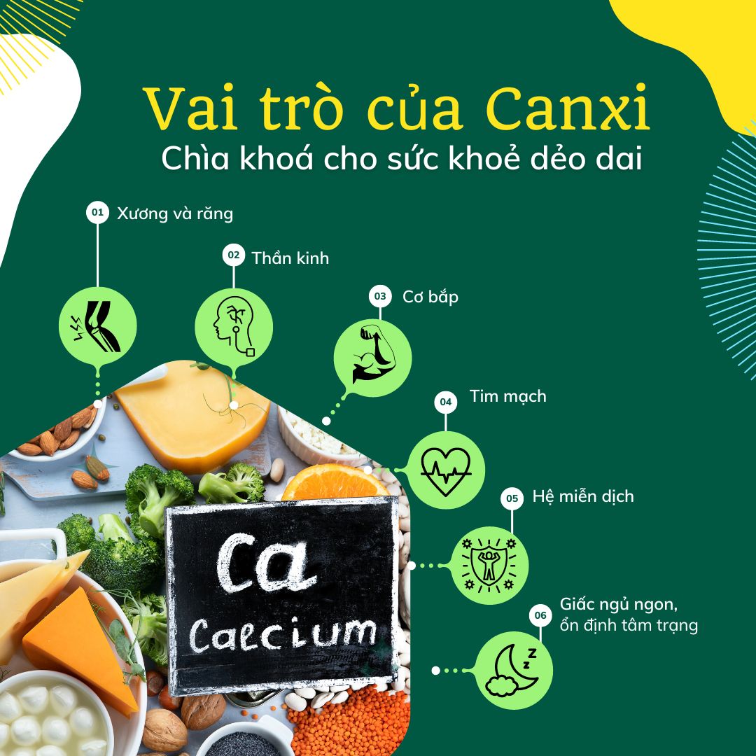 VAI TRÒ CỦA CANXI VỚI SỰ PHÁT TRIỂN CỦA CƠ THỂ
